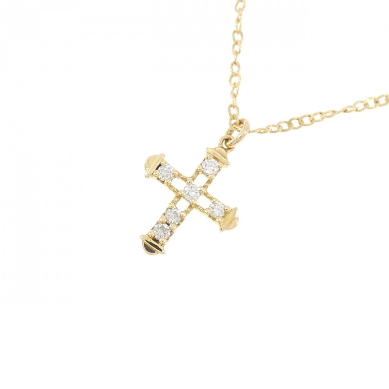 アーカー ダイヤシャルルクロス ネックレス 0.06CT