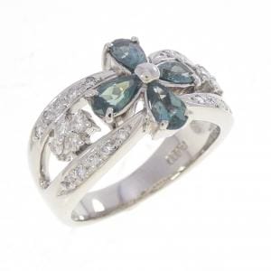 PT900 フラワー アレキサンドライト リング 0.97CT