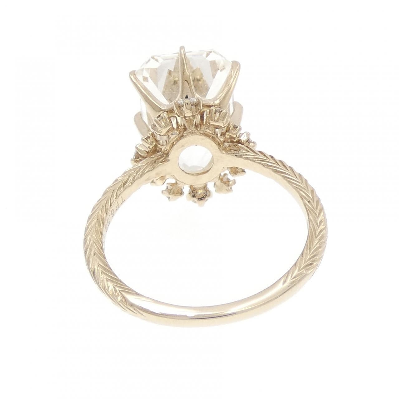 K18WG ホワイトトパーズ リング 6.88CT