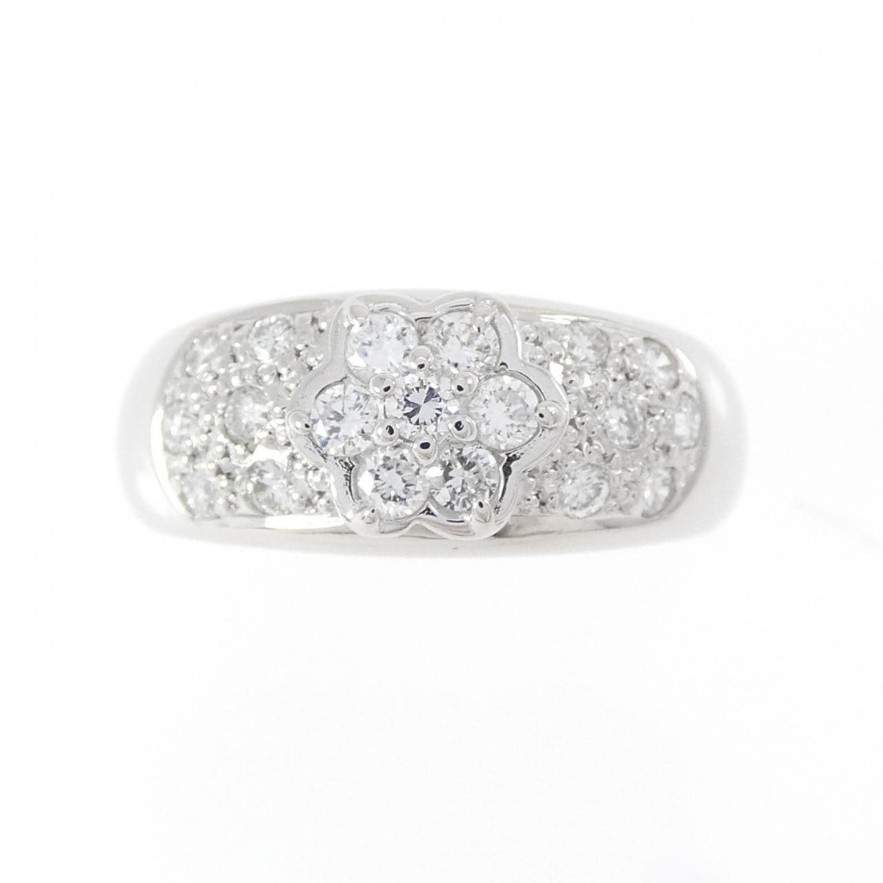 PT900 フラワー ダイヤモンド リング 0.50CT
