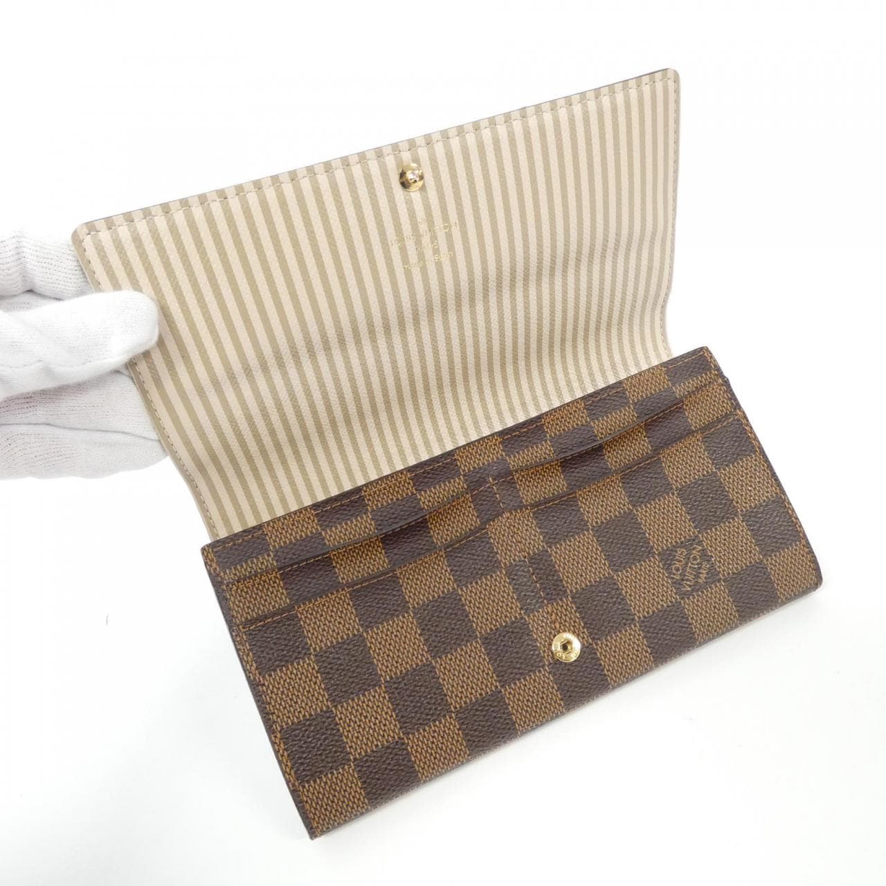 LOUIS VUITTON Damier (Trunks & Locks) Portefeuille Sarah N63179 Wallet