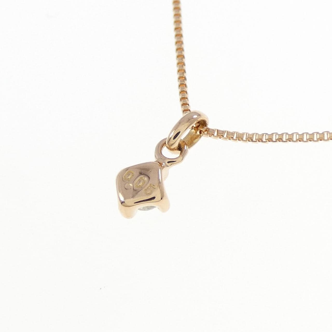 アガット ダイヤモンド ネックレス 0.05CT