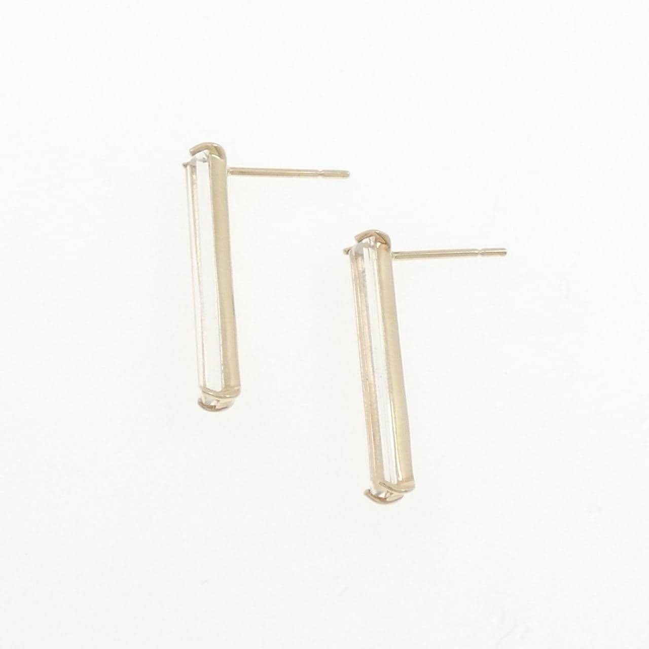 K10YG Quartz earrings