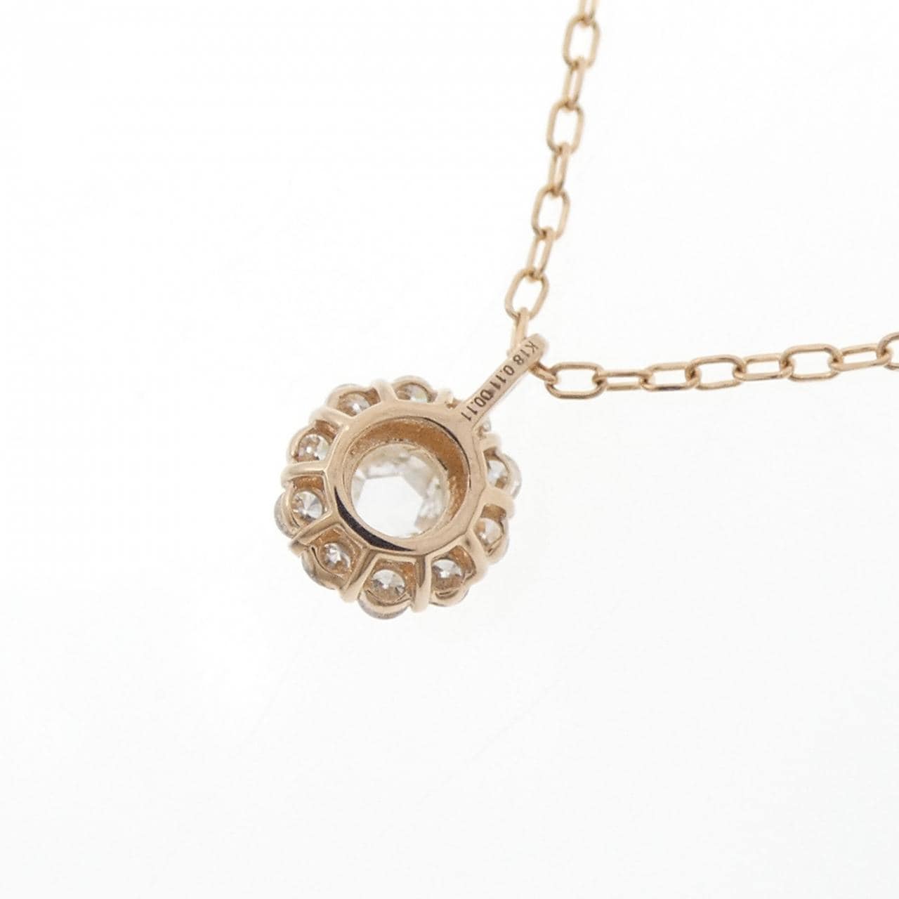 K18PG ダイヤモンド ネックレス 0.11CT