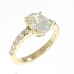 【リメイク】K18YG ダイヤモンド リング 1.531CT VLY SI2 オーバルカット