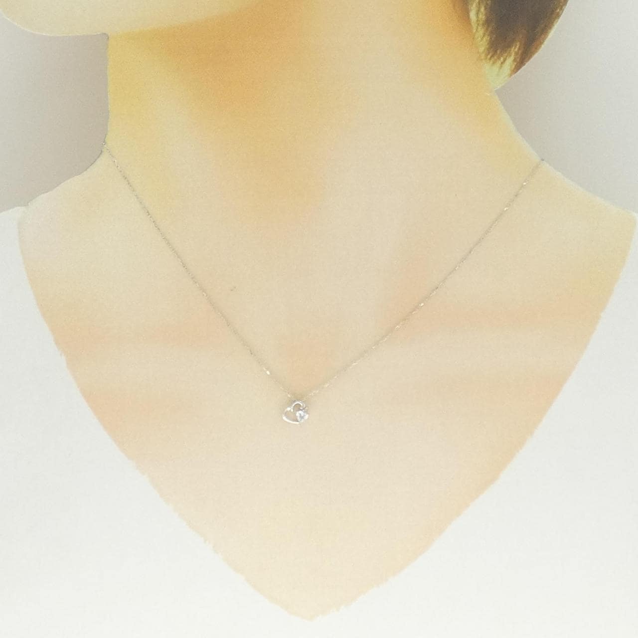 K10WG 心形月光石項鍊