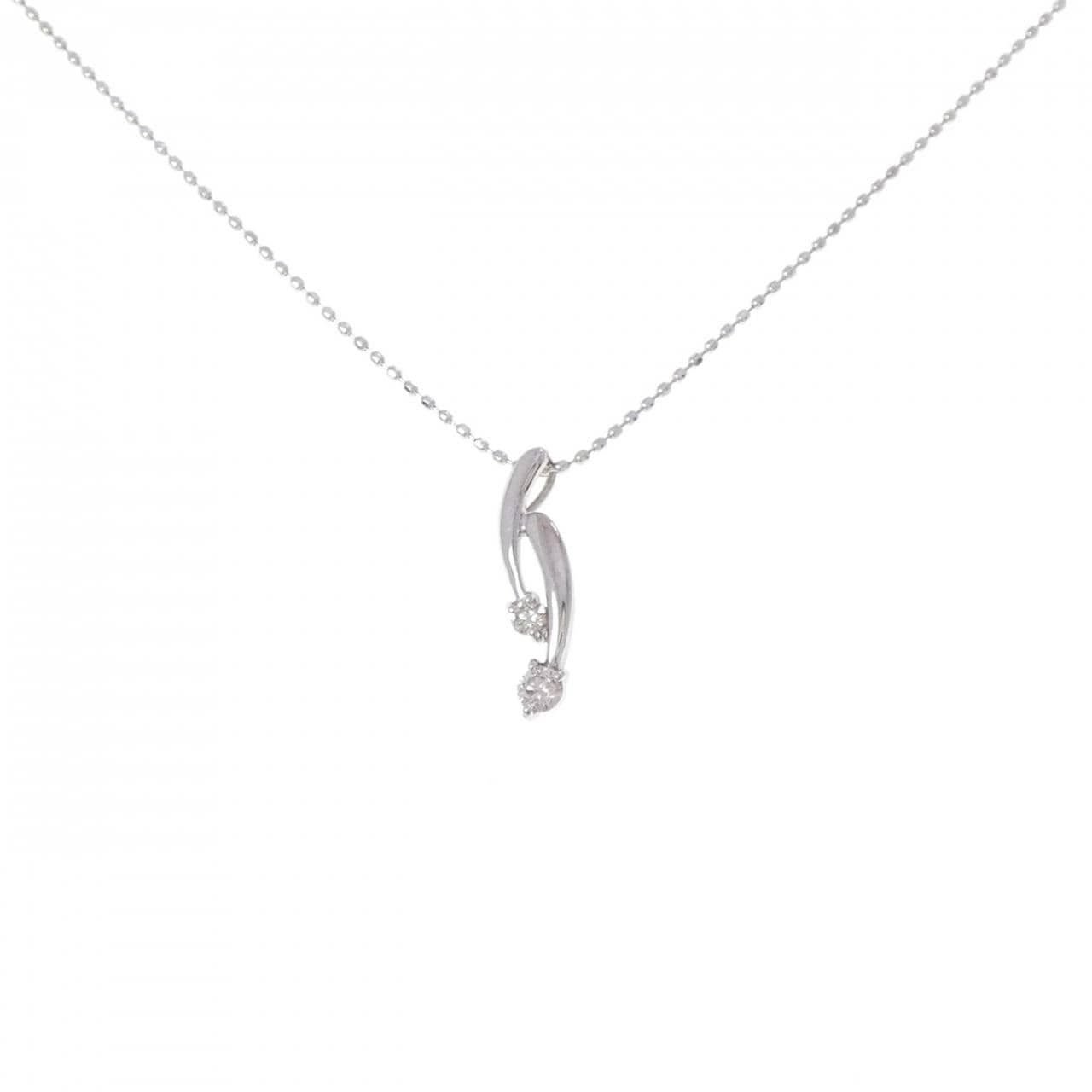 K18WG ダイヤモンド ネックレス 0.10CT