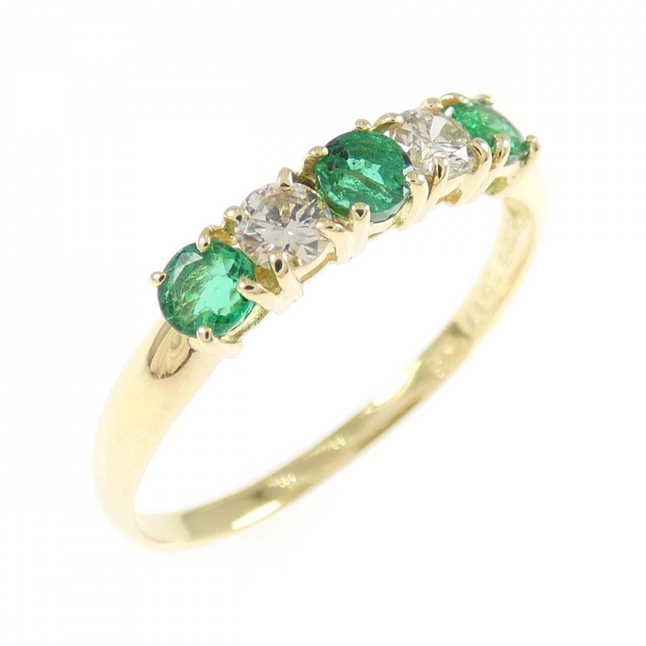 K18YG エメラルド リング 0.28CT