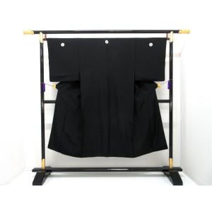 男物　黒羽二重　源氏車