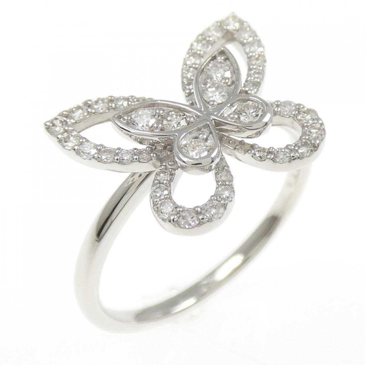 PT950 バタフライ ダイヤモンド リング 0.33CT