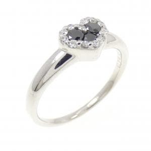 K18WG ハート ダイヤモンド リング 0.14CT