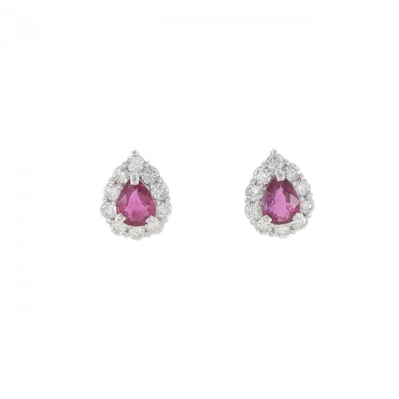 [BRAND NEW] PT Ruby Earrings 0.67CT