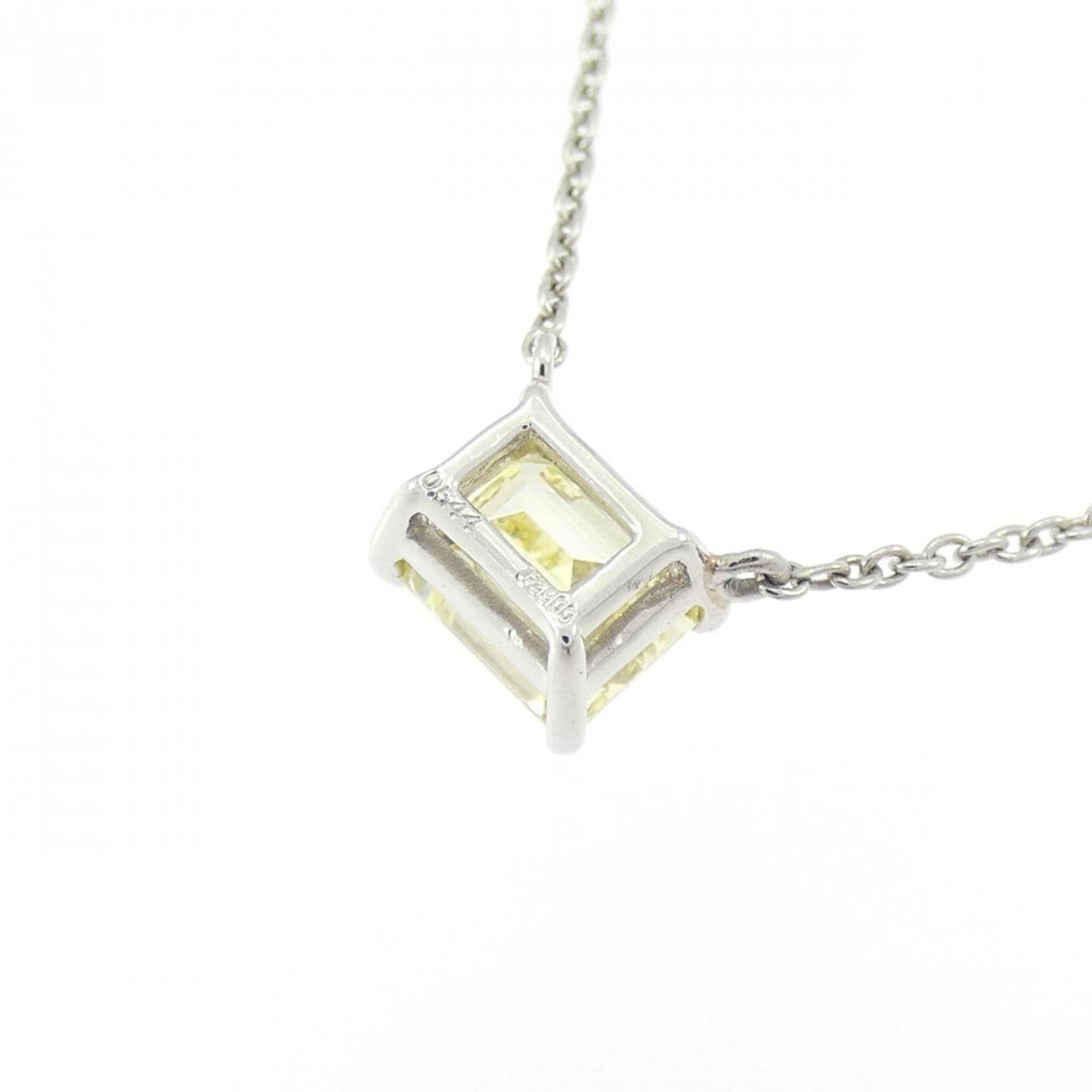 PT900/PT850 ダイヤモンド ネックレス 0.544CT FLY VS1 エメラルドカット