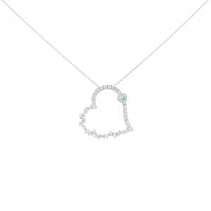 K18WG ハート ダイヤモンド ネックレス 0.47CT