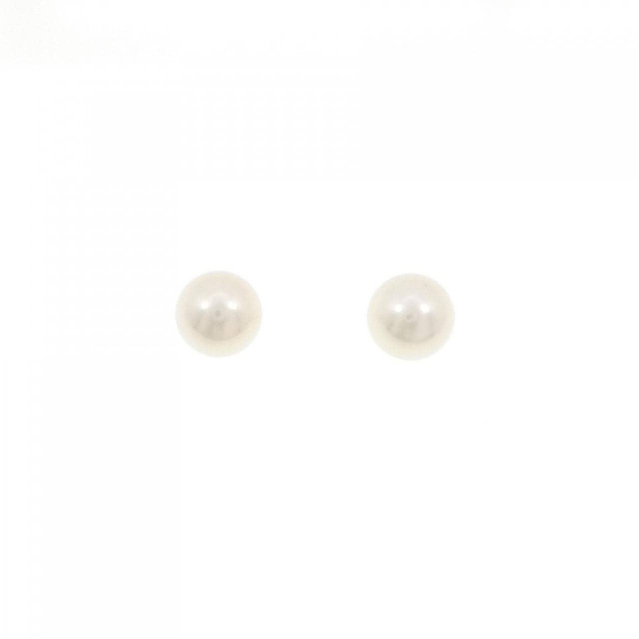 K18PG アコヤパール ピアス 6.6mm