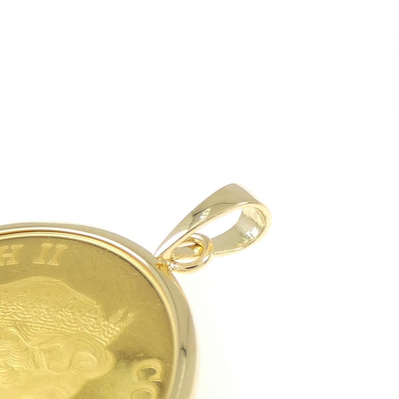 K18YG (框) 硬币吊坠
