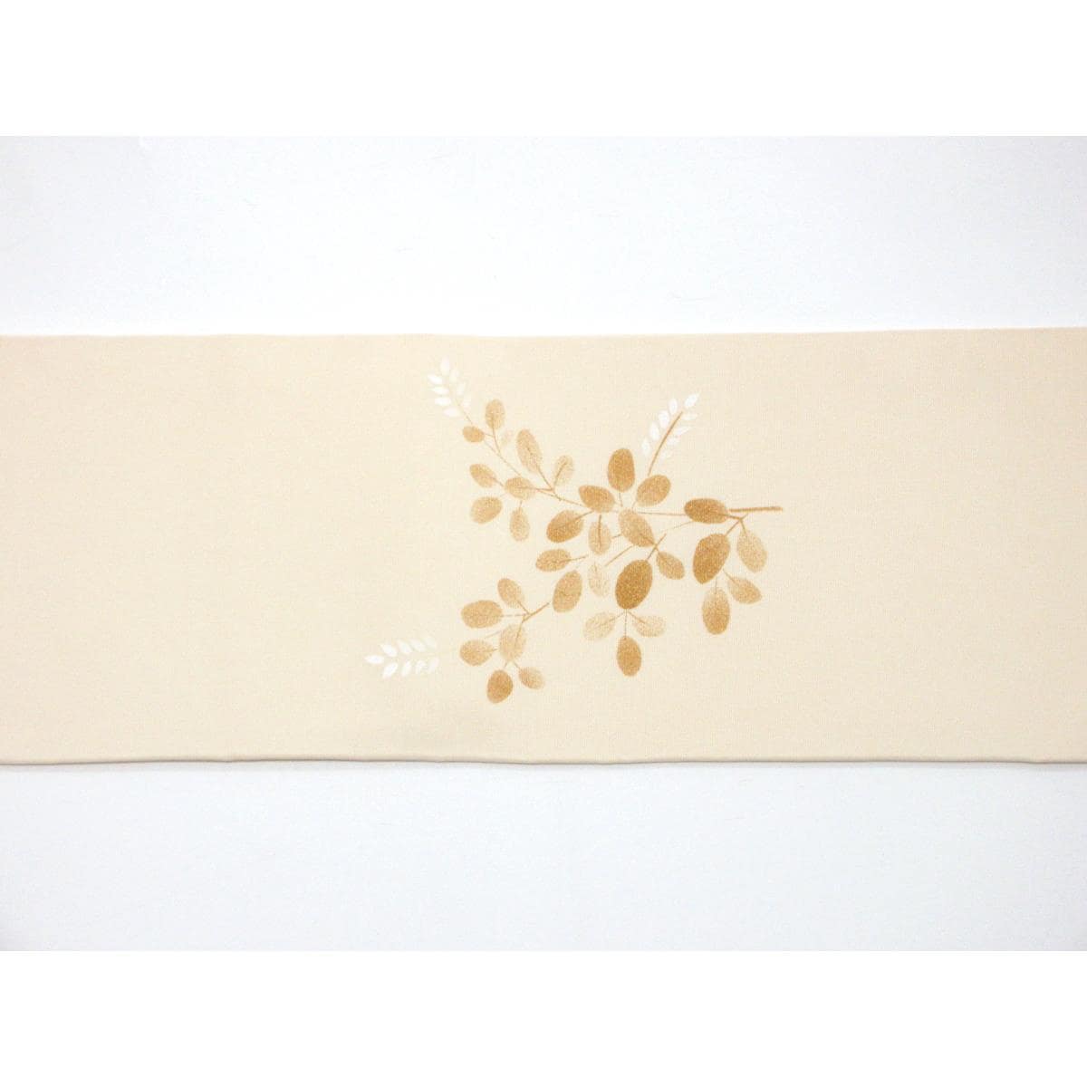 名古屋帯　塩瀬染帯　友禅金彩加工