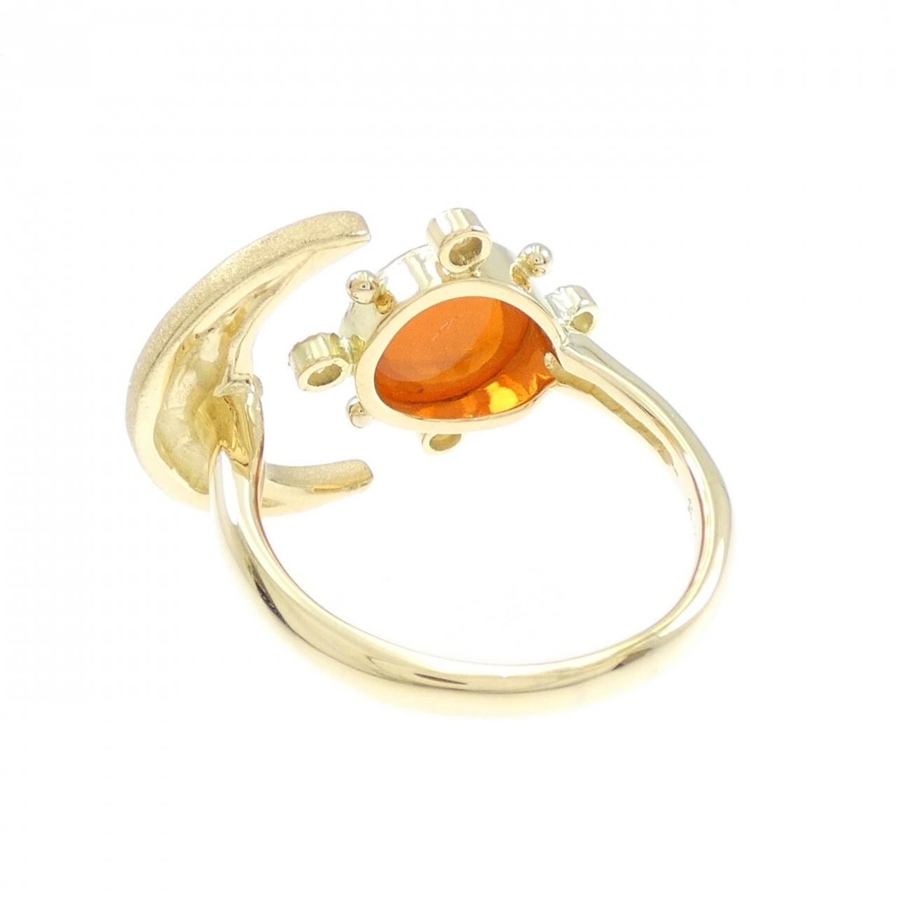 K18YG ムーン オパール リング 1.402CT