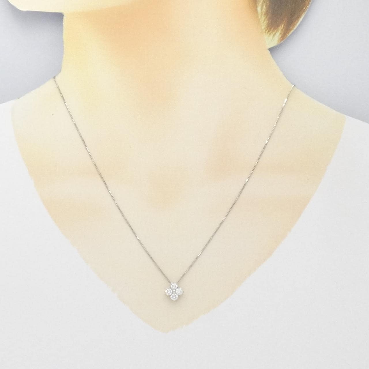 【新品】PT900/PT850 ダイヤモンド ネックレス 0.503CT D VS1 VG