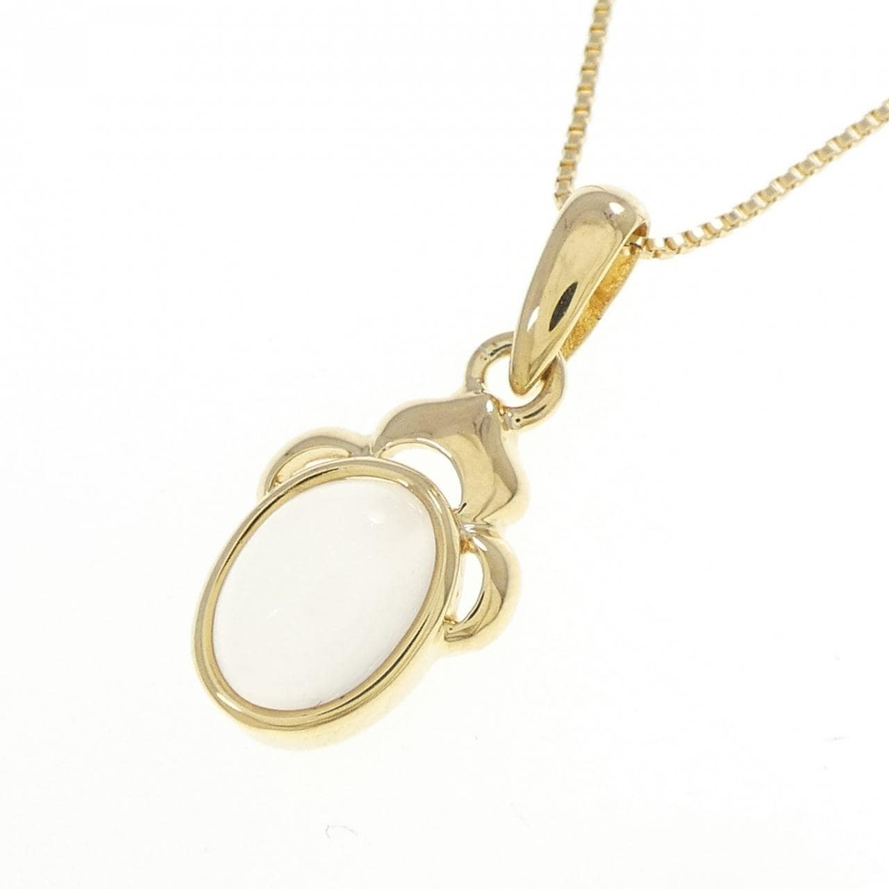 K18YG ムーンストーン ネックレス