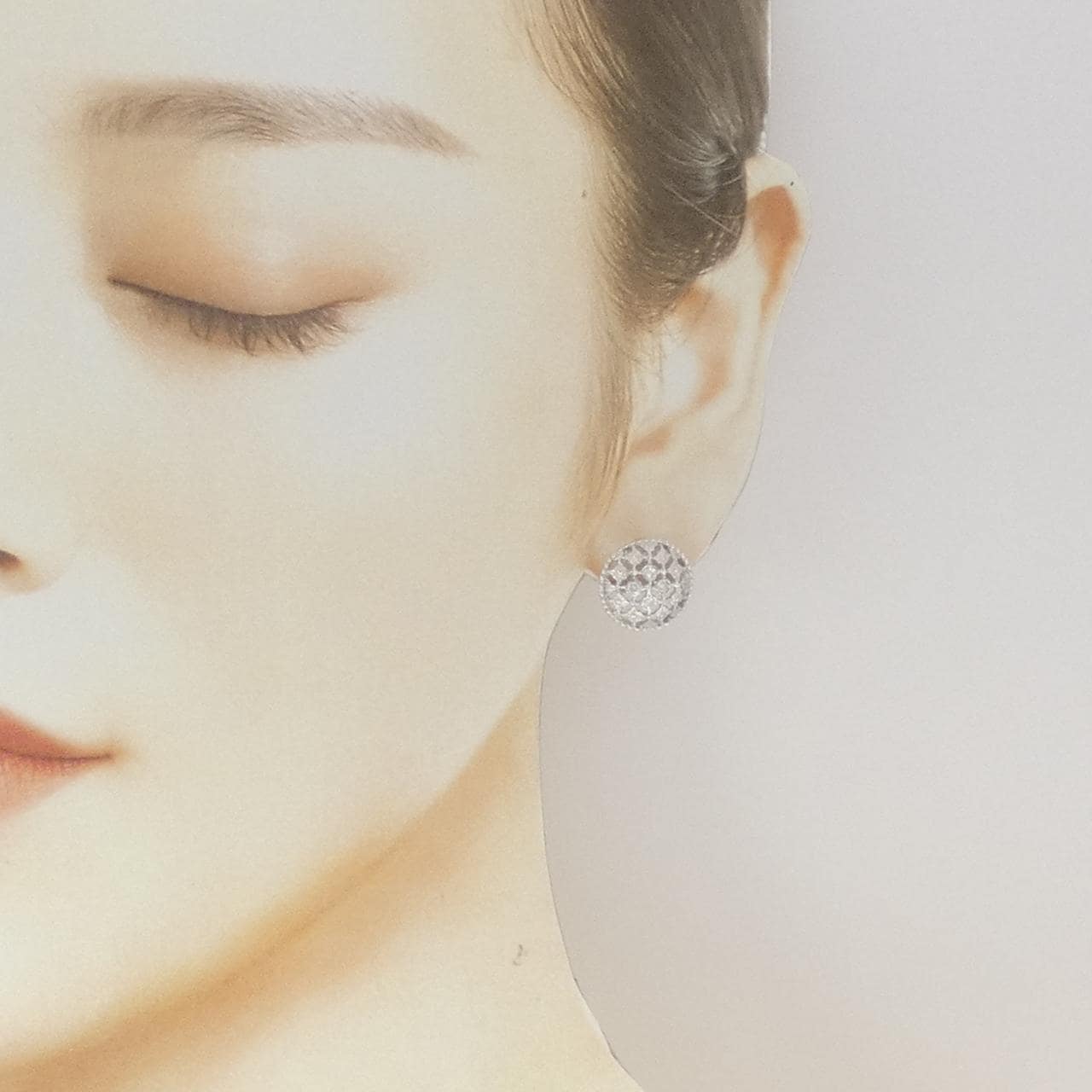 K18WG ダイヤモンド ピアス 0.21CT