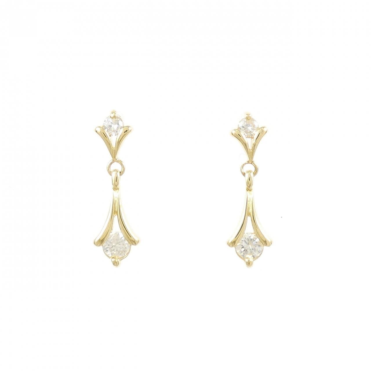 K18YG ダイヤモンド ピアス 0.4CT