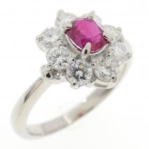 PT900 ルビー リング 0.39CT