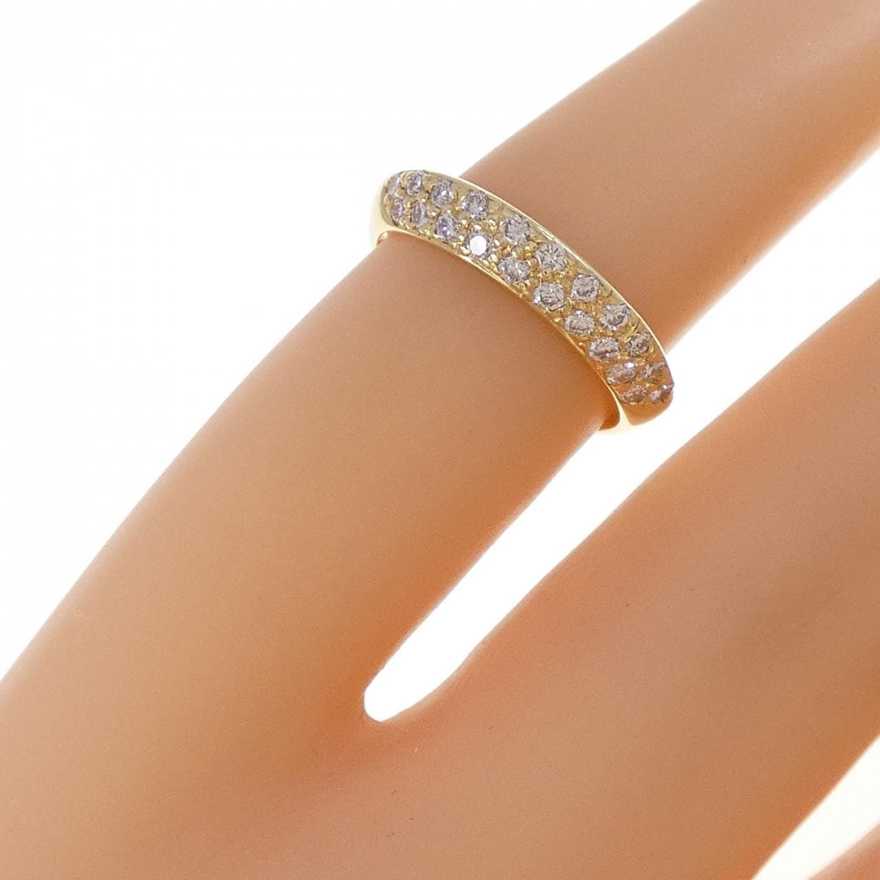 750YG ダイヤモンド ピンキーリング 0.20CT