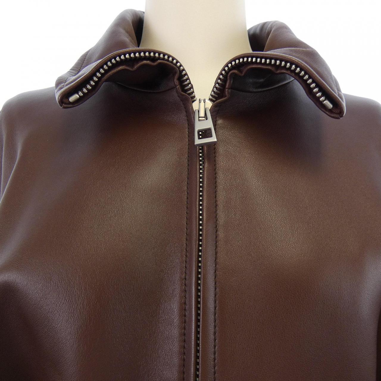 ロエベ LOEWE バルーンジャケット S540Y34L18 レザーライダースジャケット