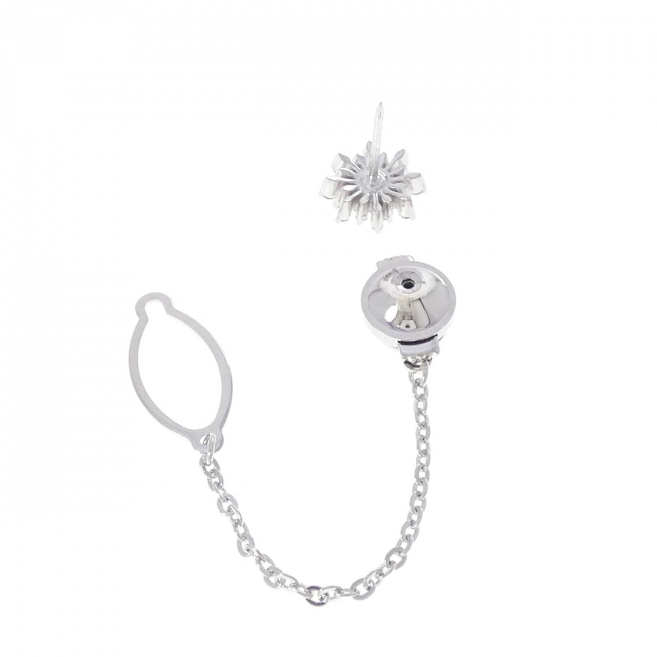 K18WG スノーフレーク ダイヤモンド タイタック