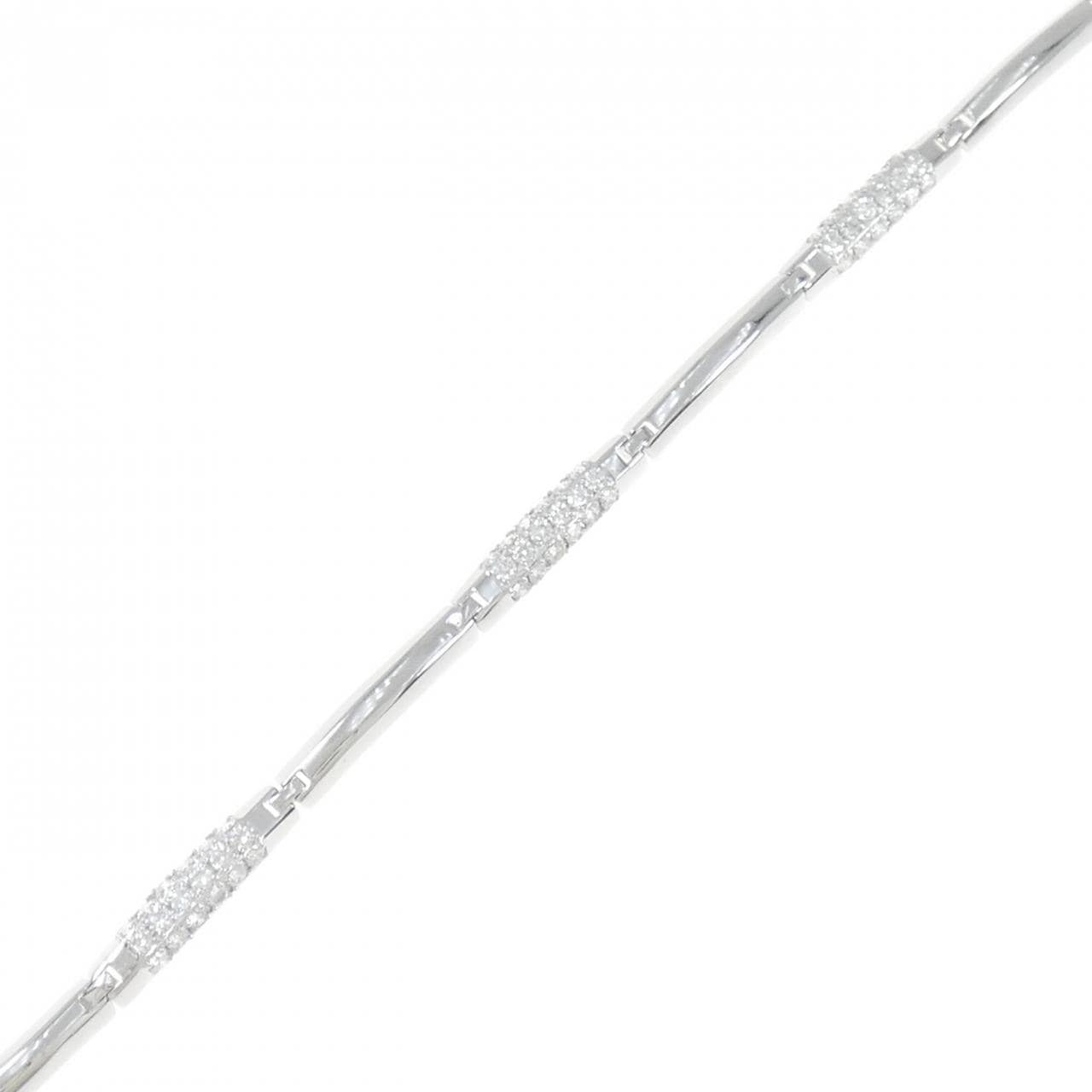 K18WG Diamond bracelet 1.30CT