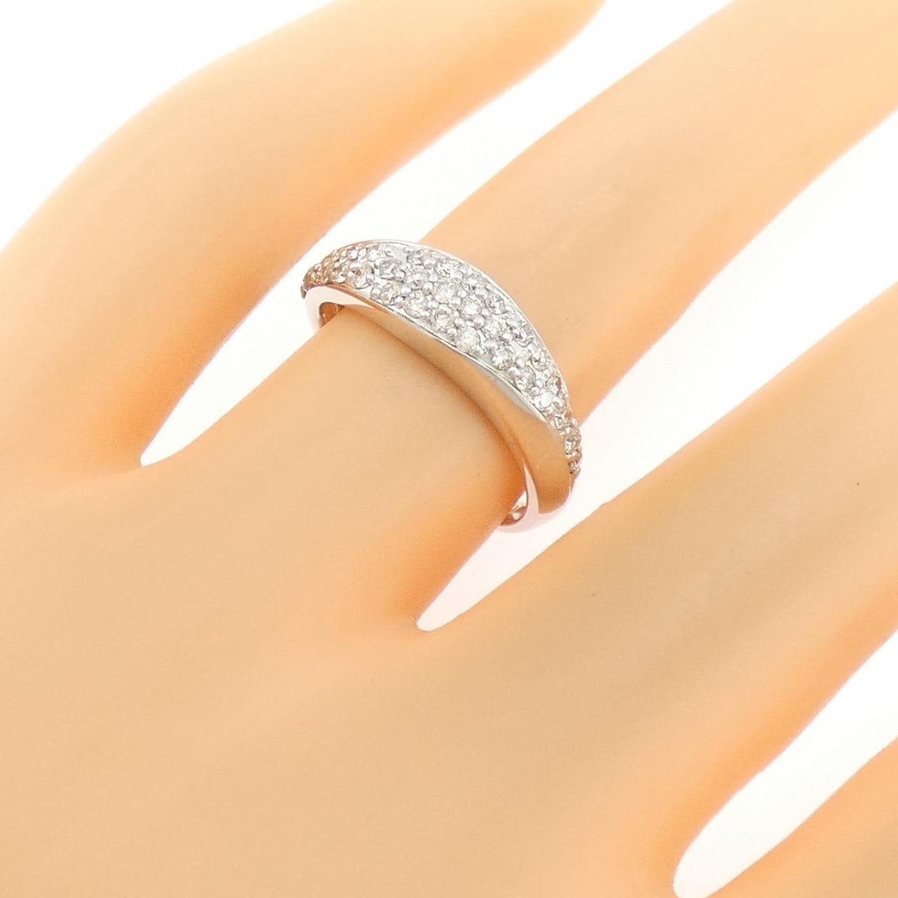 K14WG ダイヤモンド リング 0.40CT