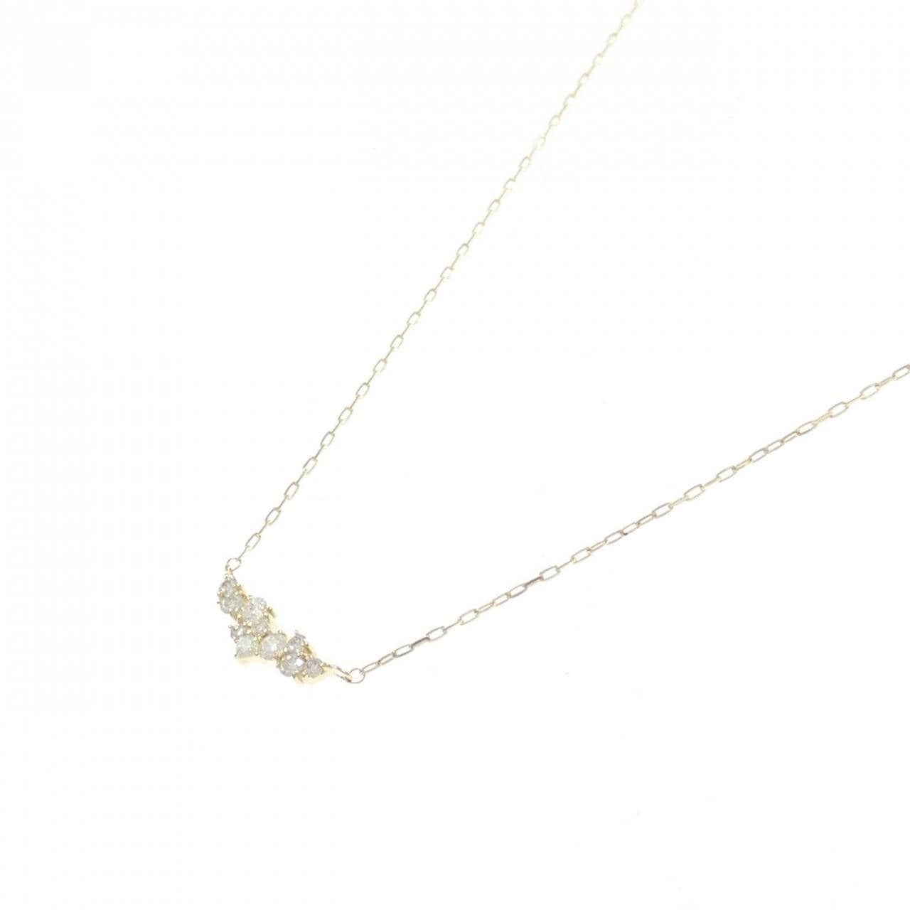 [BRAND NEW] K18YG Diamond necklace 0.10CT