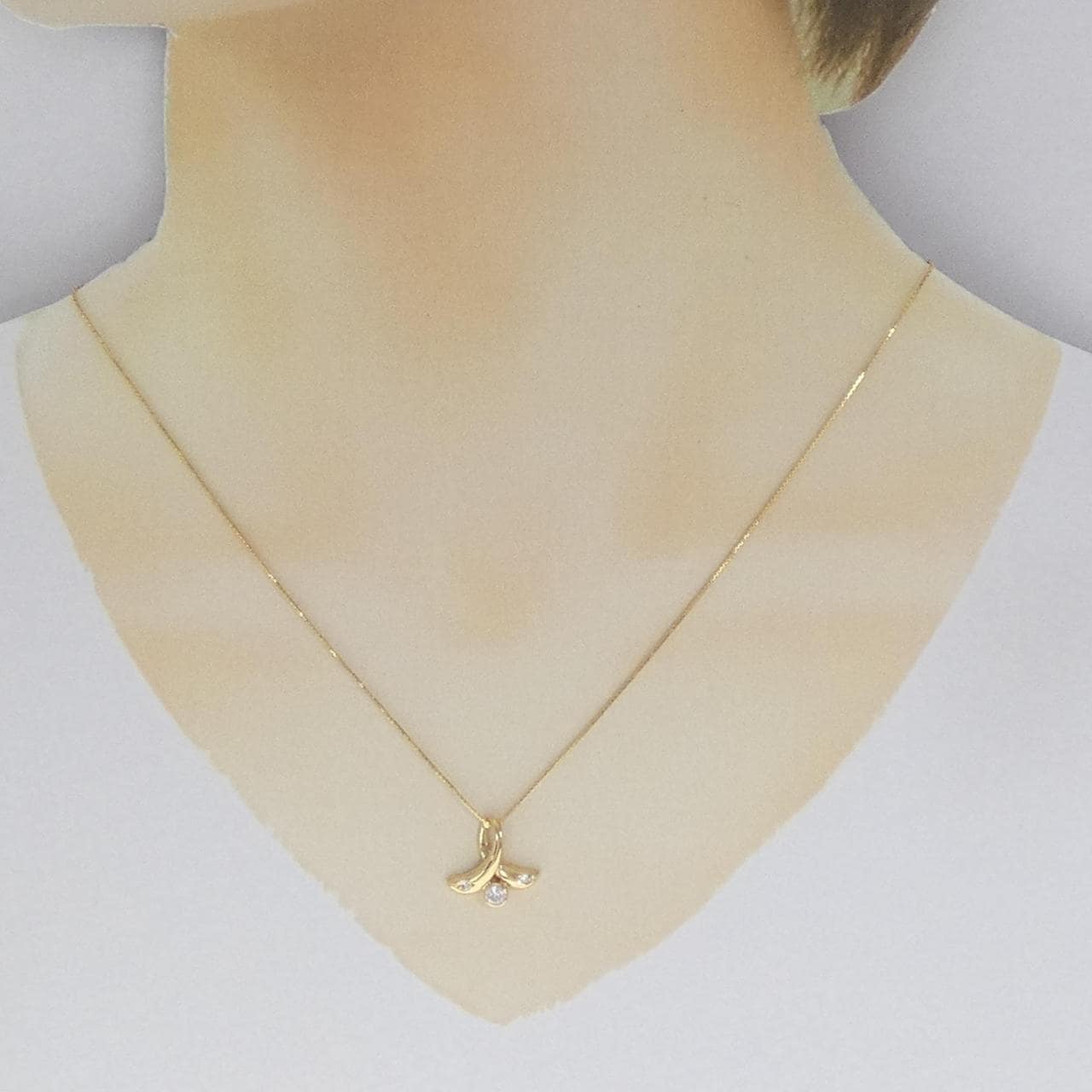 K18YG ダイヤモンド ネックレス 0.14CT