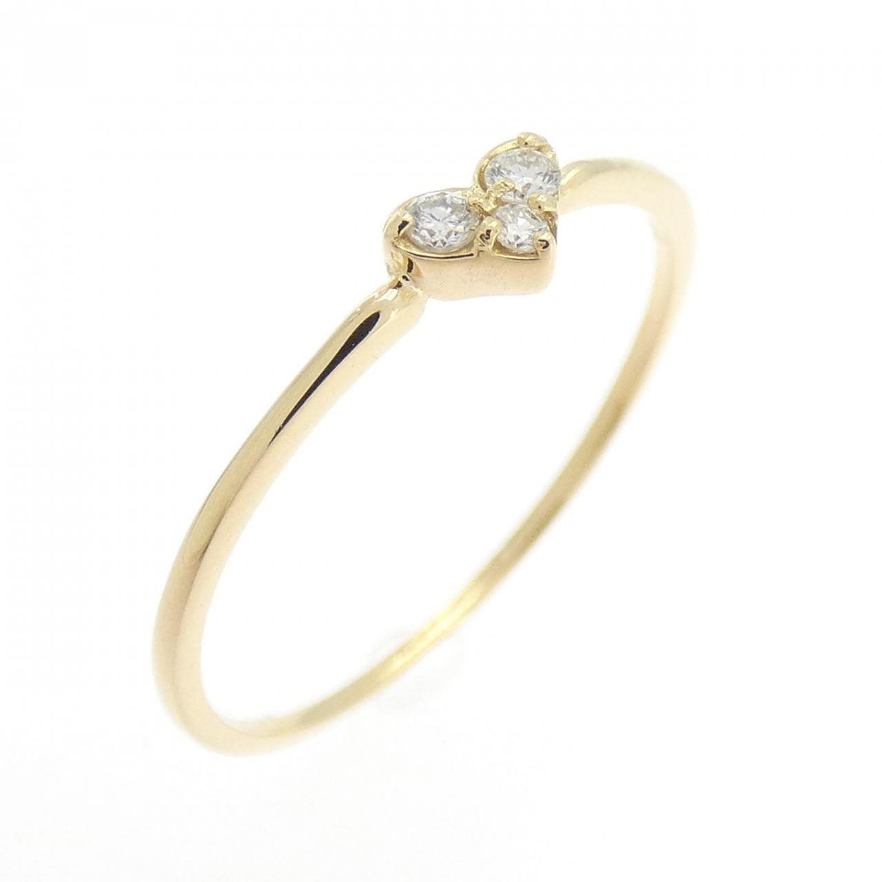 【リメイク】K18YG ハート ダイヤモンド リング 0.05CT