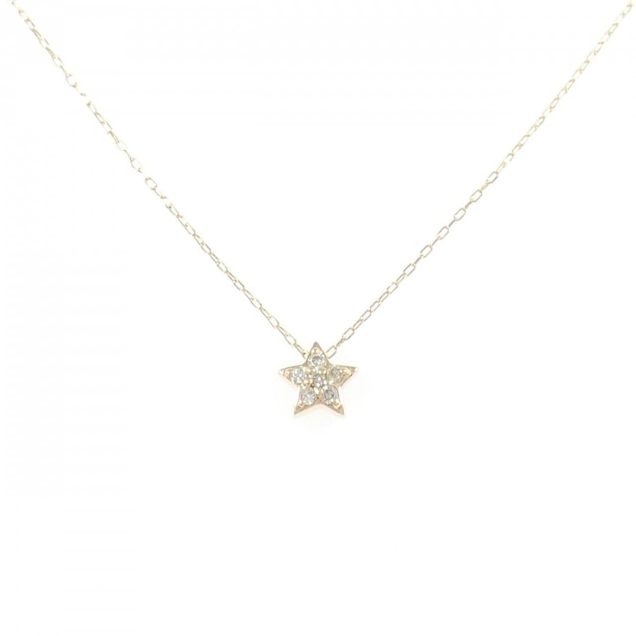 K10YG スター ダイヤモンド ネックレス 0.03CT