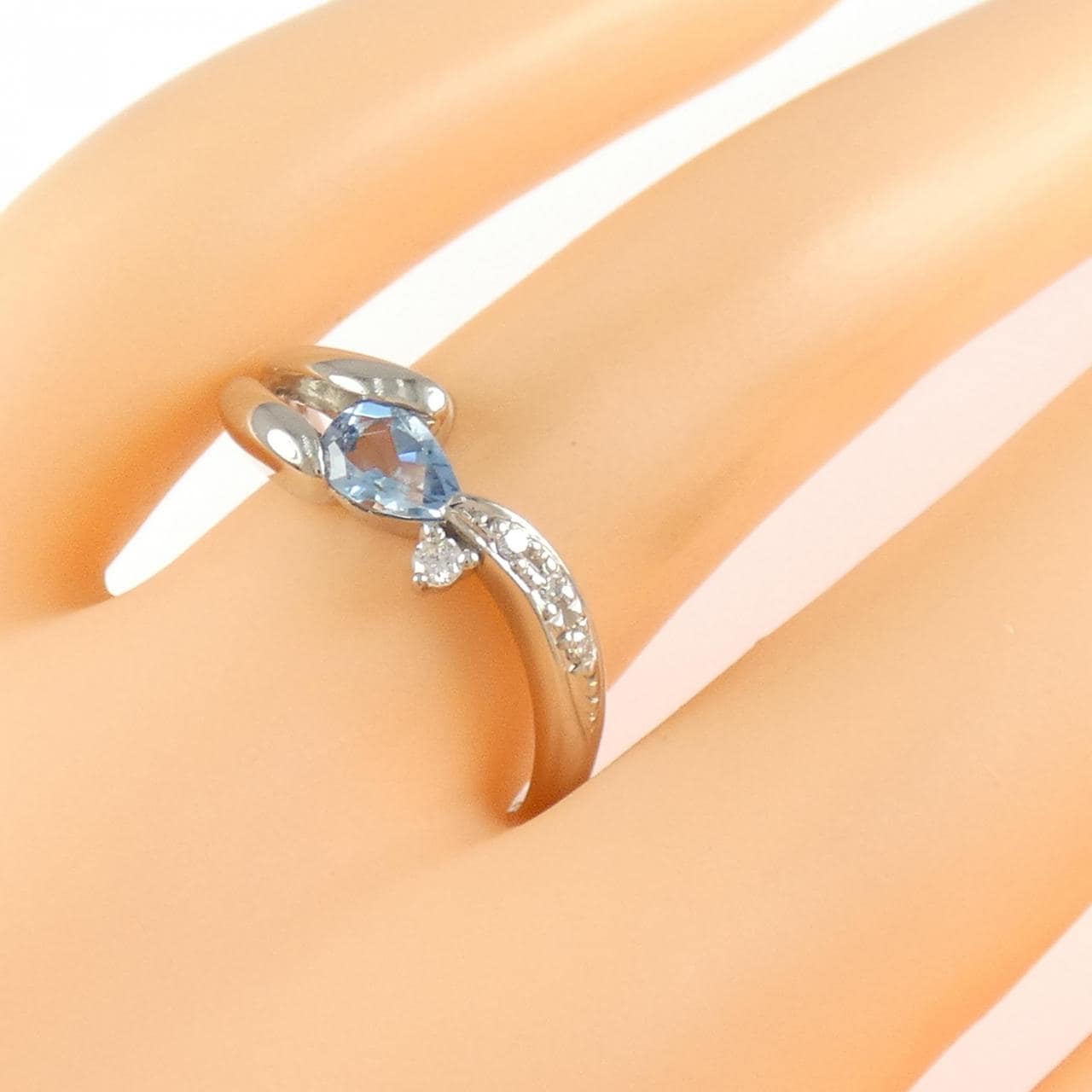 PT900 アクアマリン リング 0.33CT