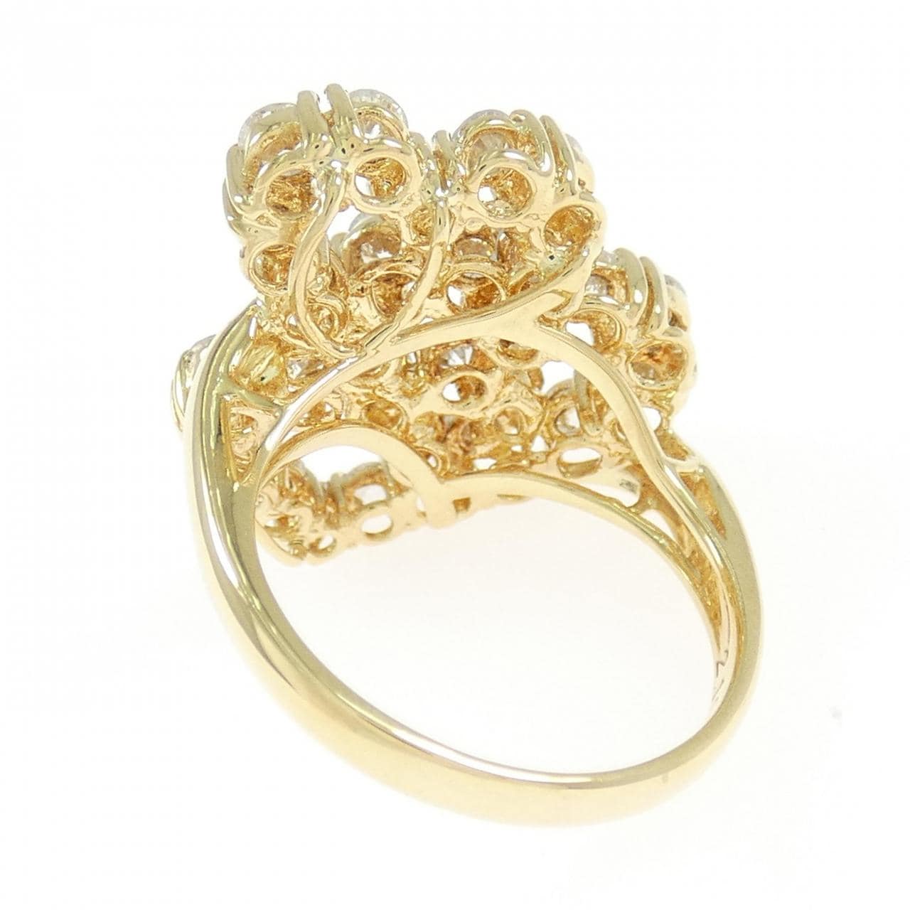 K18YG ハート ダイヤモンド リング 2.10CT