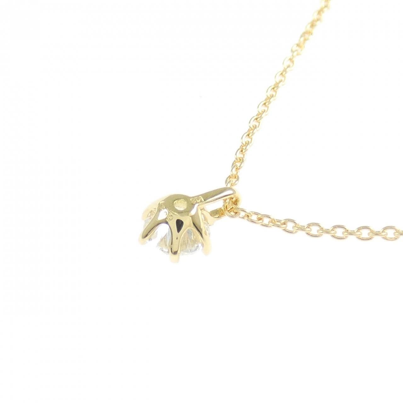 【リメイク】K18YG ダイヤモンド ネックレス 0.209CT F SI1 EXT H&C