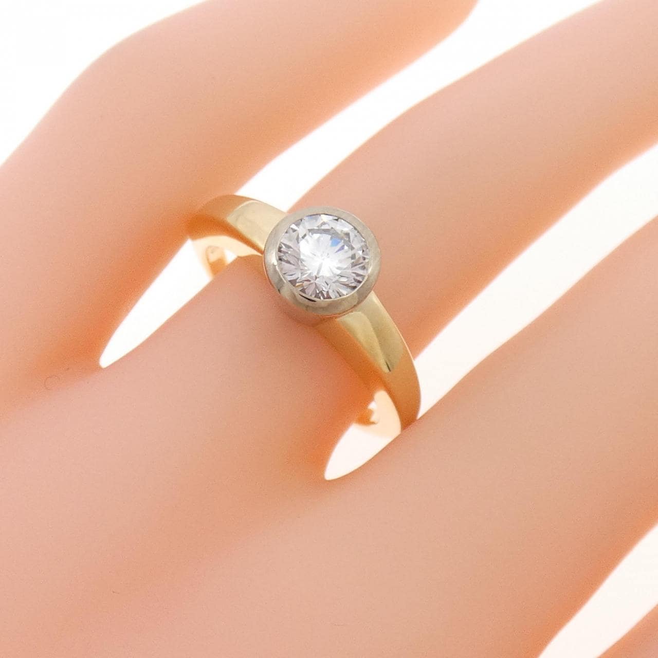 K18YG/K18WG ダイヤモンド リング 0.75CT