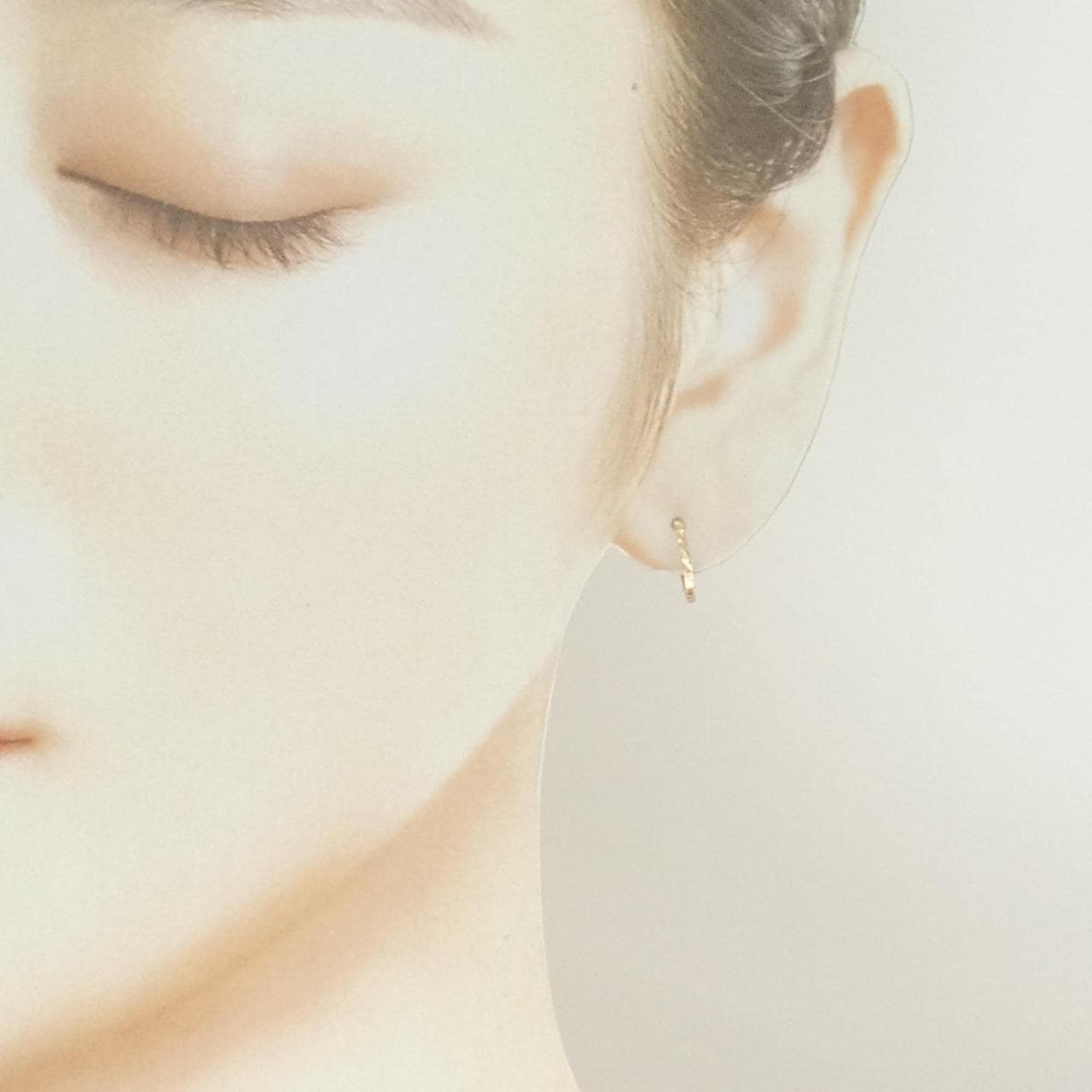 K18PG フープ ピアス