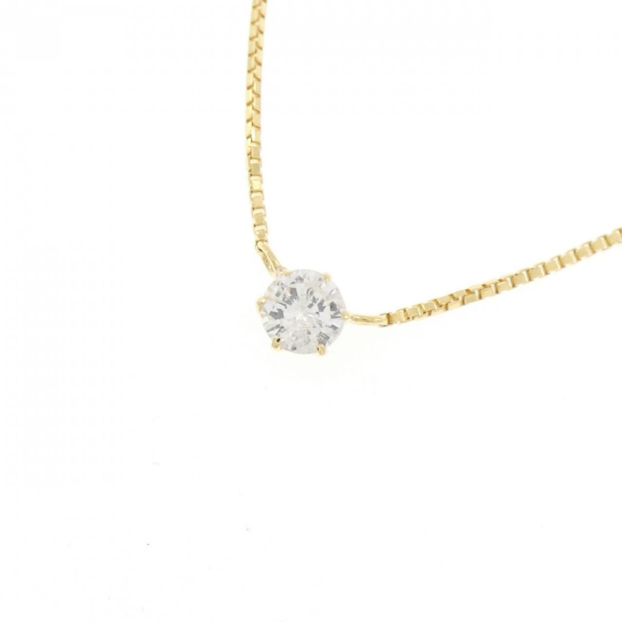 K18YG ソリティア ダイヤモンド ネックレス 0.23CT