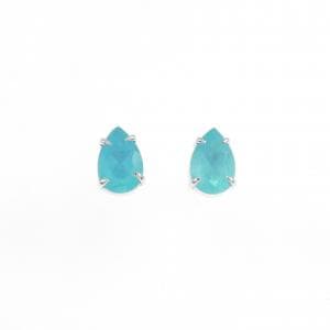K18WG カルセドニー ピアス 0.70CT