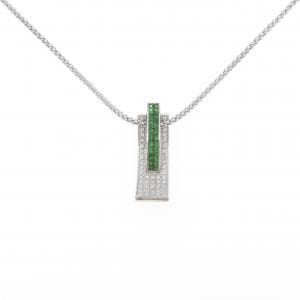 750WG グリーンガーネット ネックレス 0.85CT
