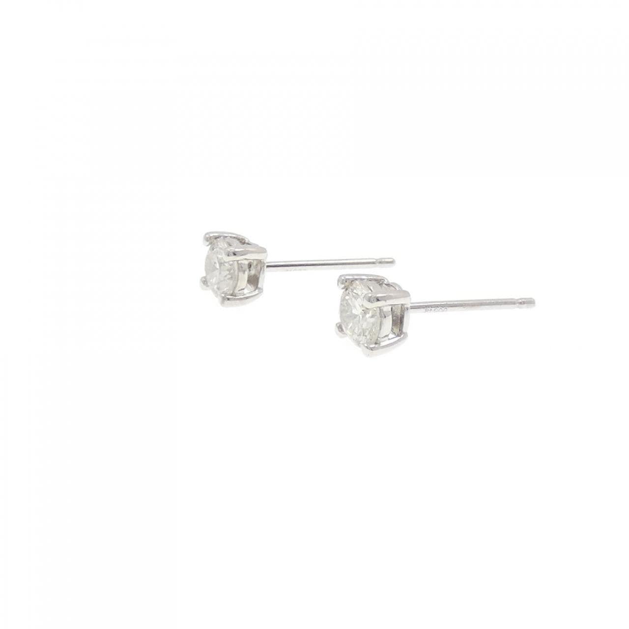 PT900 ソリティア ダイヤモンド ピアス 0.40CT