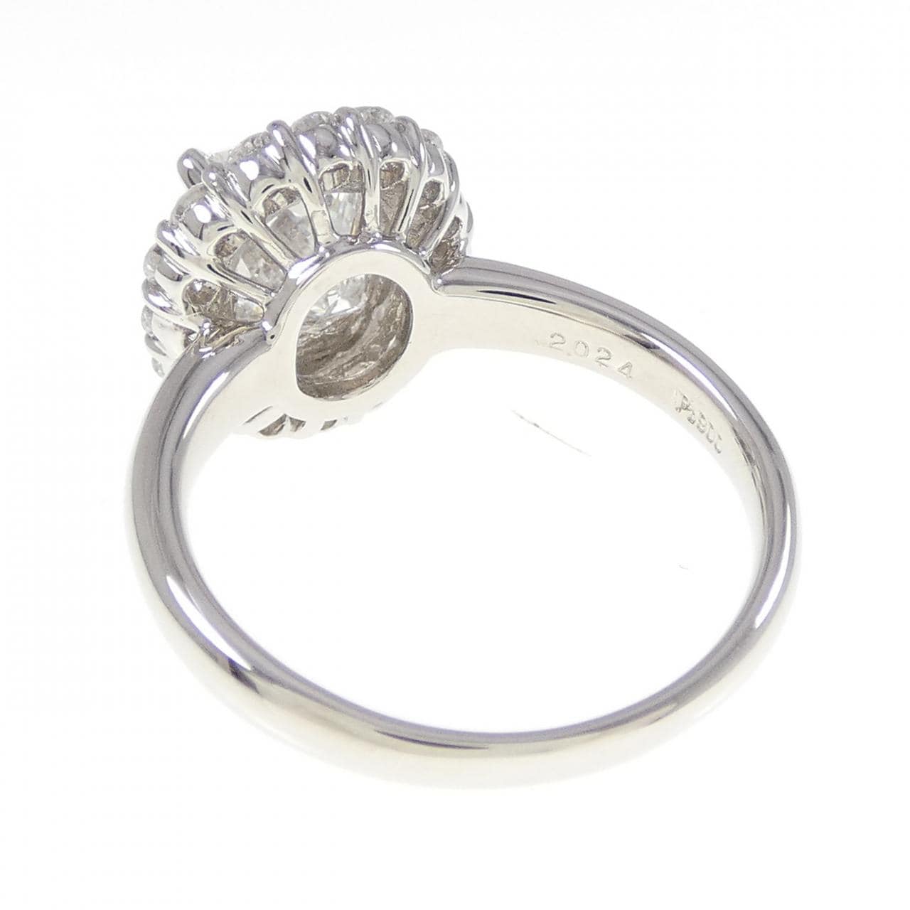 【リメイク】PT900 ダイヤモンド リング 2.024CT D VVS2 ファンシーカット