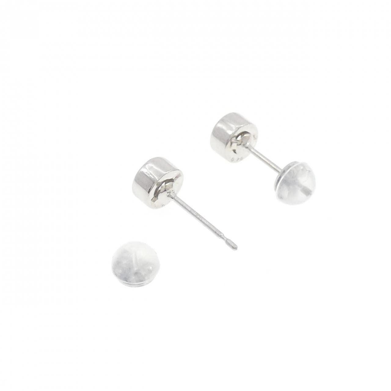 PT900 ソリティア ダイヤモンド ピアス 0.80CT
