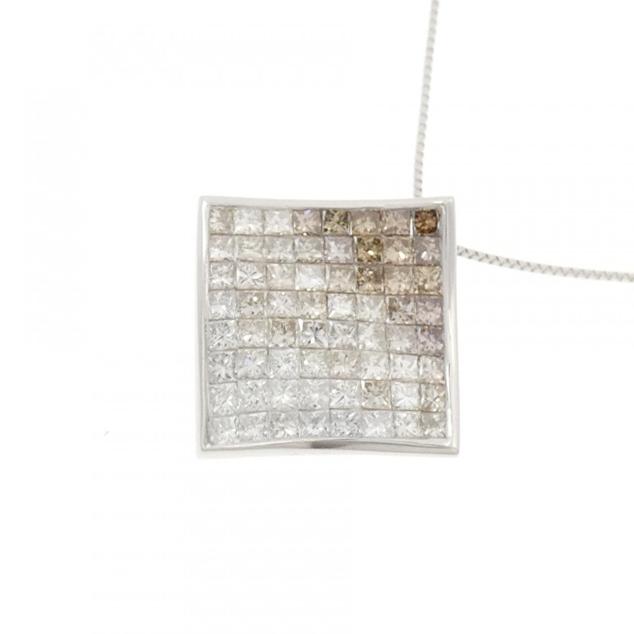 K18WG ダイヤモンド ネックレス 1.75CT