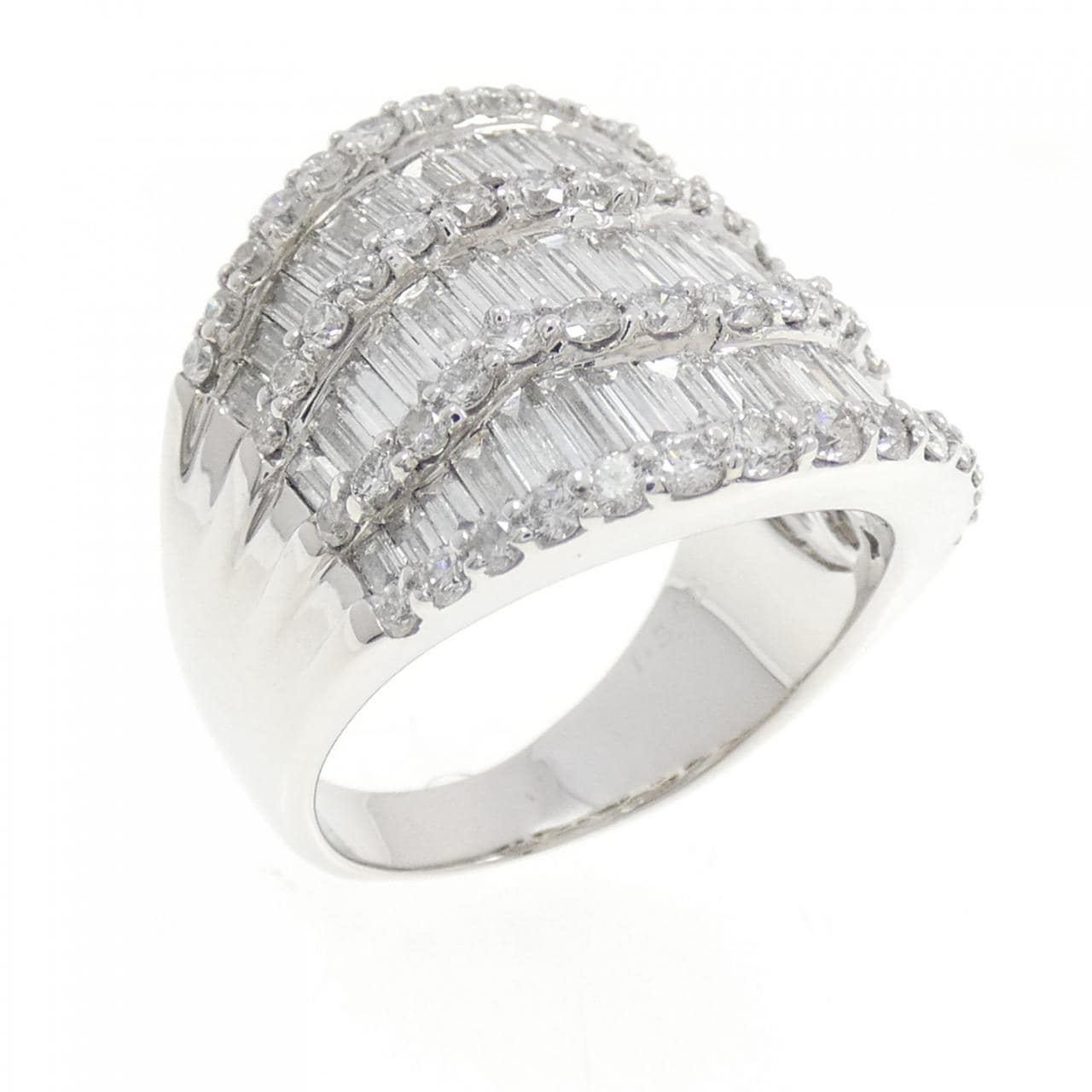 K18WG ダイヤモンド リング 3.65CT