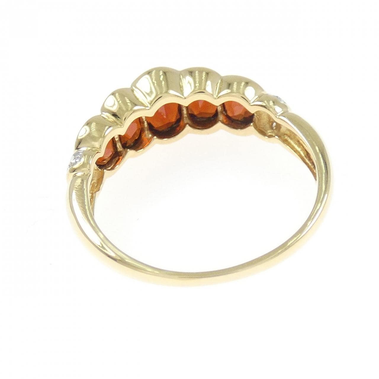 18YGYG/18KWG ガーネット リング